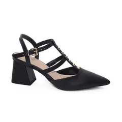 MIKAELA - ZAPATO MUJER VESTIR PRETO/OURO 20253-02 40502