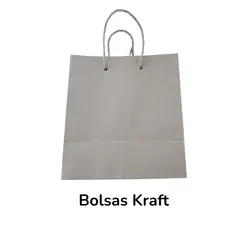 GENERICO - Pack de Bolsas Kraft con Asa