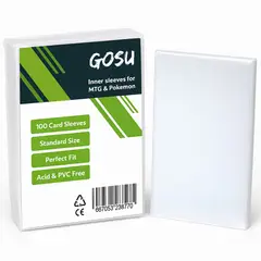 GOSU - Fundas Micas Sleeves para Cartas Pokemon TCG y Magic para 100 cards - Transparente - Standard