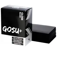 GOSU - Fundas Micas Sleeves para Cartas Pokemon TCG y Magic para 100 cards - Negro - Premium