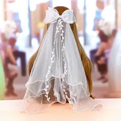 GENERICO - Velo para Primera Comunión de Niña Diseño Elegante y Delicado