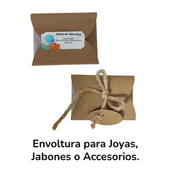 GENERICO - Pack de envolturas kraft para jabones joyas o accesorios