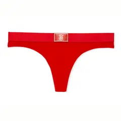 VICTORIA'S SECRET - CALZON TANGA VICTORIA SECRET ROJO CON LOGOTIPO BRILLANTE XL