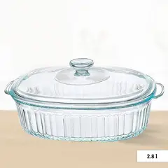 ICHIMATSU - Olla de Vidrio Borosilicato Ovalada 2.8 l