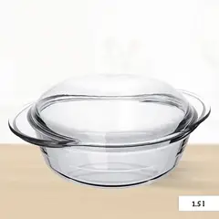 MARINEX - Olla de Vidrio Redonda 1.5 l