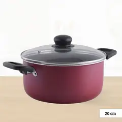 FACUSA - Olla Antiadherente Estela Rojo 20 cm