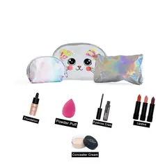 GENERICO - Cosmetiquero Brillante Con Diseño De Gato