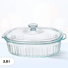 ICHIMATSU - Olla de Vidrio Borosilicato Ovalada 2.8 l