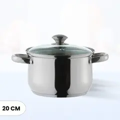 ILKO - Olla de acero Inox Prime Tapa de Vidrio 20 cm