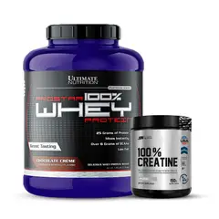 ULTIMATE NUTRITION - Prostar 100 % Whey 5 LB Chocolate Crema + Creatina Universe Nutrition 150 g - 60 serv