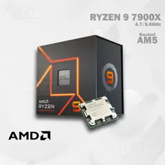 AMD - PROCESADOR RYZEN 9 7900X 4.7/5.6GHZ AM5