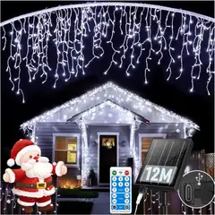 ARTEZA - Guirnalda Solar 12 Metros 460 LED Blanco con Control Remoto