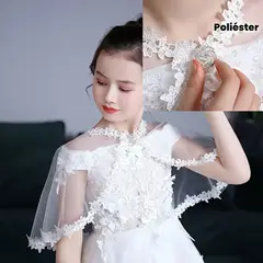 GENERICO - CAPA BOLERO PARA BAUTIZO Y PRIMERA COMUNION - 3 AÑOS HASTA 8 AÑOS