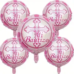 GENERICO - GLOBOS PARA BAUTIZO ( 5 PIEZAS )