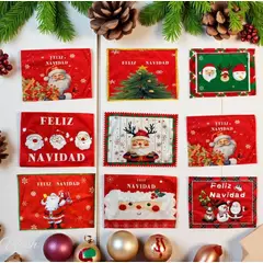 GENERICO - Individuales navideño full color tela tendencia redes