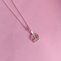 GENERICO - Collar + dije de plata Siempre Reina