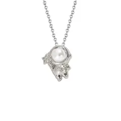 GENERICO - Collar Astronauta con Estrella - Acero Inoxidable