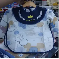 GENERICO - Mandil Babero Manga Larga para Niños 6 meses a 3 años