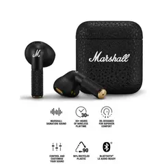 MARSHALL - Audífonos Bluetooth Minor IV In-Ear IPX4 25Hrs Negro