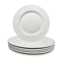 OEM - Plato de Segundo de Porcelana Blanco x 6 unidades
