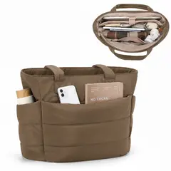 GENERICO - BOLSO PUFFER - TIPO TOTE BAG PARA DAMA PORTALAPTOP