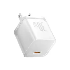 BASEUS - Cargador rápido USB-C GaN5S de 30W - Blanco