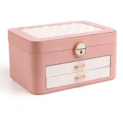 GENERICO - JOYERO MULTIFUNCIONAL, JOYERO 3 NIVELES DE GRAN CAPACIDAD para COLLAR ANILLO PULSERA