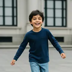 LE PETIT COMPANY - Polo Niño Manga Larga 100% Algodón - Bolsillo