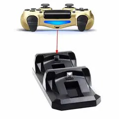 GENERICO - Cargador De Mandos Ps4 Dual Shock Playstation 4 Doble