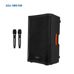ALL SOUND - PARLANTE PB-MT51N 15 Pulg. CON BATERIA RECARGABLE Y 2 MICROFONOS UHF
