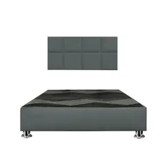 GENERICO - Cama tapizada Selene Pcromadas - 15plz Gris oscuro