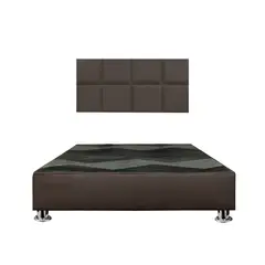 GENERICO - Cama tapizada Selene Pcromadas - 15plz Marrón