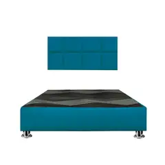 GENERICO - Cama tapizada Selene Pcromadas - 15plz turquesa