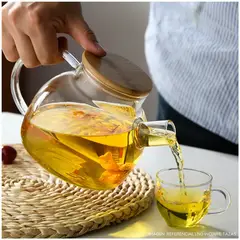 GENERICO - Tetera de Vidrio 1200ML con Tapa