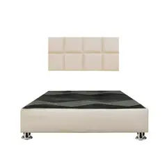 GENERICO - Cama tapizada Selene Pcromadas - 2plz Beige claro