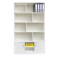 TEMEL - Estante grande 120 cm para oficina Biblioteca color Blanco -