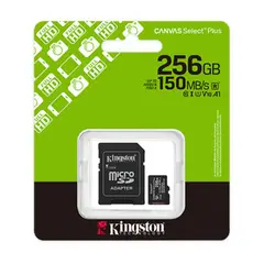 KINGSTON - Memoria MicroSD SDCS3/256GB Canvas Select Plus 150MB/s Clase 10