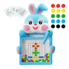 GENERICO - Juego Didactico Tablero de Píxeles Magnéticos Conejito Azul