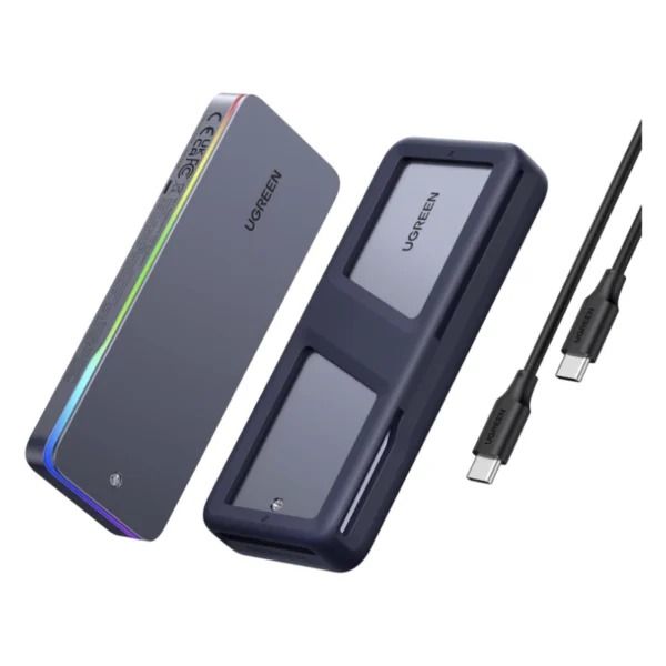 25665 ENCLOSURE M.2 NVMe/SATA SSD, 20Gbs w/RGB