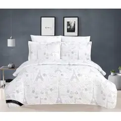 GENERICO - COBERTOR VERANO HAIRIFON - ESTAMPADO PARIS BLANCO