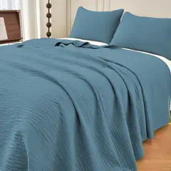 CLAUDIA RIVA HOME - Cubrecama Duna color Azul