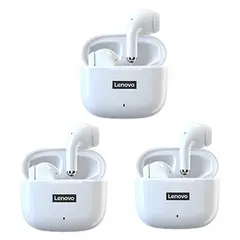 LENOVO - Set 3 De Audífonos LP40 Pro  Bluetooth 5.1-Blanco