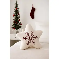 ZALMOHADAS - Cojín Estrella Copo de Nieve Estilo Nórdico
