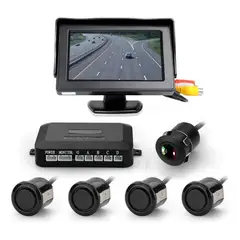 JET - Sensor De Retroceso Con Pantalla Panoramica +Camara De reversa Ultrasonico