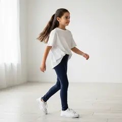 LE PETIT COMPANY - Legging Niña Basic Azul - Algodón