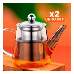 GENERICO - Pack2 Hervidor Control Temperatura 800ml Y+Regalo Stickers