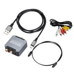 GENERICO - Convertidor Óptico DAC Kit Cable Óptico + Rca A Auxiliar
