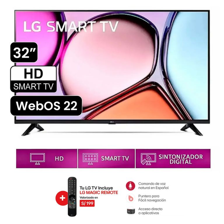 TV 32 -32LQ600BPSA LED HD SMART TV + CONTROL MAGIC