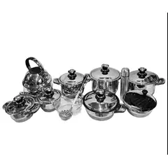 GENERICO - SET DE OLLAS 21 PIEZAS SUPREMA ACERO INOXIDABLE