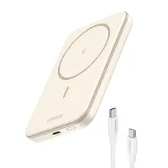 UGREEN - Power Bank inalámbrico magnético de 5000 mAh beige